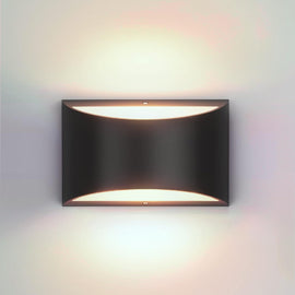 Smart RGB and Double White Outdoor Wall Sconces, WiFi Modern Wall Lights with App & Voice Control, Music Sync, IP65 Waterproof Up Down Lights for Indoor or Outdoor Porch Patio Garage