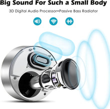 Load image into Gallery viewer, Smart LED Touch Bluetooth Speaker Portable Wireless Speakers with HD Sound / 12-Hour Playtime/Bluetooth 5.0 / Micro SD Support, for iPhone/ipad/Samsung/Tablet/Laptop（Silver）