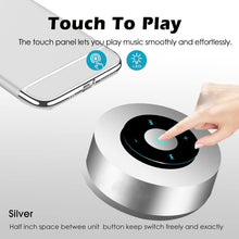Load image into Gallery viewer, Smart LED Touch Bluetooth Speaker Portable Wireless Speakers with HD Sound / 12-Hour Playtime/Bluetooth 5.0 / Micro SD Support, for iPhone/ipad/Samsung/Tablet/Laptop（Silver）