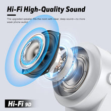 Load image into Gallery viewer, Wireless Induction Speaker, 5 in 1 Bluetooth Speaker Phone Stand with RGB Light, 360° Rotation Phone Holder Compatible